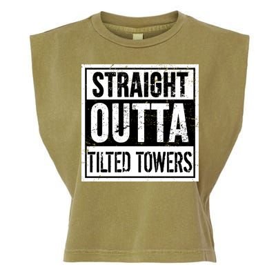 Straight Outta Tilted Towers Garment-Dyed Women's Muscle Tee