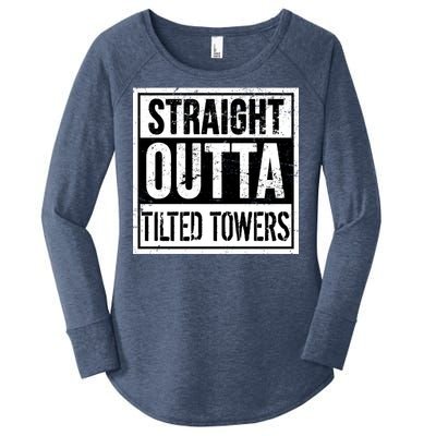 Straight Outta Tilted Towers Women's Perfect Tri Tunic Long Sleeve Shirt