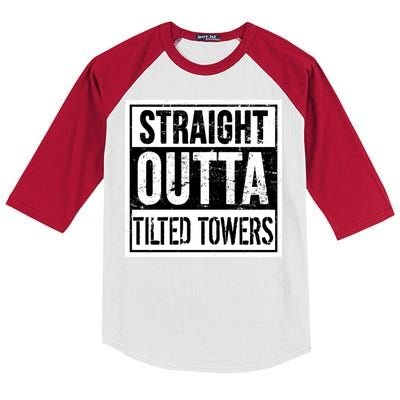 Straight Outta Tilted Towers Kids Colorblock Raglan Jersey