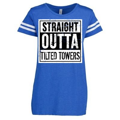 Straight Outta Tilted Towers Enza Ladies Jersey Football T-Shirt