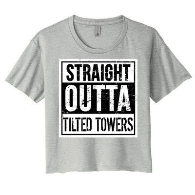 Straight Outta Tilted Towers Women's Crop Top Tee