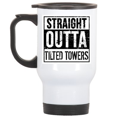 Straight Outta Tilted Towers Stainless Steel Travel Mug