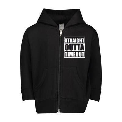 Straight Outta Timeout Toddler Zip Fleece Hoodie