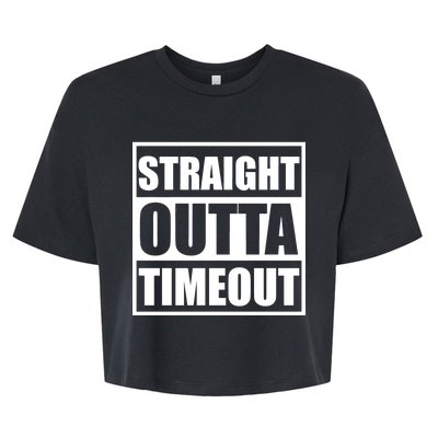 Straight Outta Timeout Bella+Canvas Jersey Crop Tee