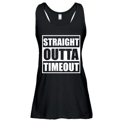 Straight Outta Timeout Ladies Essential Flowy Tank