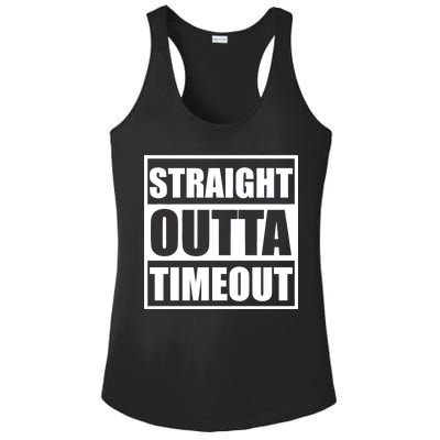 Straight Outta Timeout Ladies PosiCharge Competitor Racerback Tank