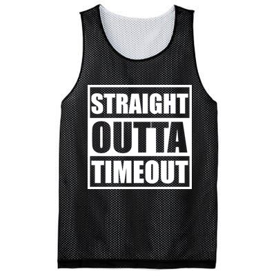 Straight Outta Timeout Mesh Reversible Basketball Jersey Tank