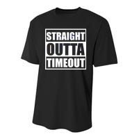 Straight Outta Timeout Youth Performance Sprint T-Shirt