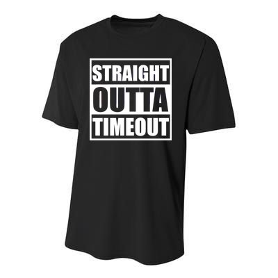 Straight Outta Timeout Youth Performance Sprint T-Shirt