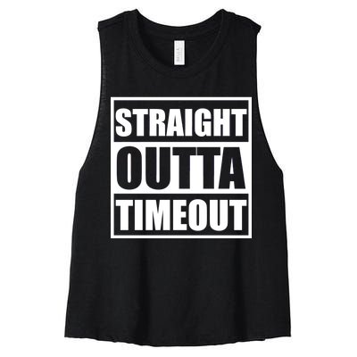 Straight Outta Timeout Women's Racerback Cropped Tank