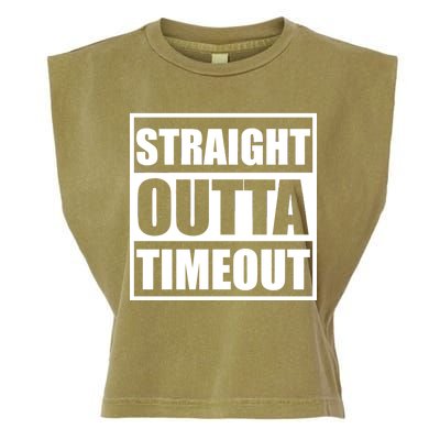 Straight Outta Timeout Garment-Dyed Women's Muscle Tee