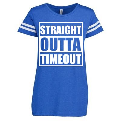 Straight Outta Timeout Enza Ladies Jersey Football T-Shirt