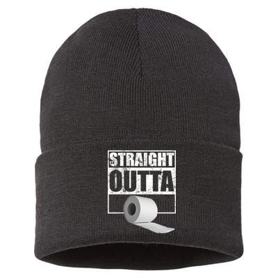 Straight Outta Toilet Paper Sustainable Knit Beanie