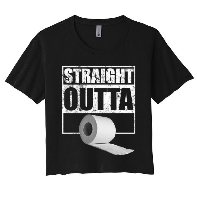 Straight Outta Toilet Paper Crop Top