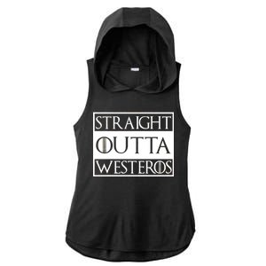 Straight Outta Westeros Ladies PosiCharge Tri-Blend Wicking Draft Hoodie Tank