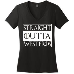 Straight Outta Westeros Women's V-Neck T-Shirt