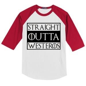 Straight Outta Westeros Kids Colorblock Raglan Jersey