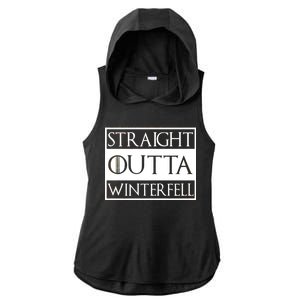 Straight Outta Winterfell Ladies PosiCharge Tri-Blend Wicking Draft Hoodie Tank