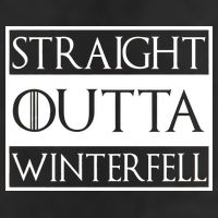 Straight Outta Winterfell 7 Panel Mesh Trucker Snapback Hat