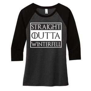 Straight Outta Winterfell Women's Tri-Blend 3/4-Sleeve Raglan Shirt