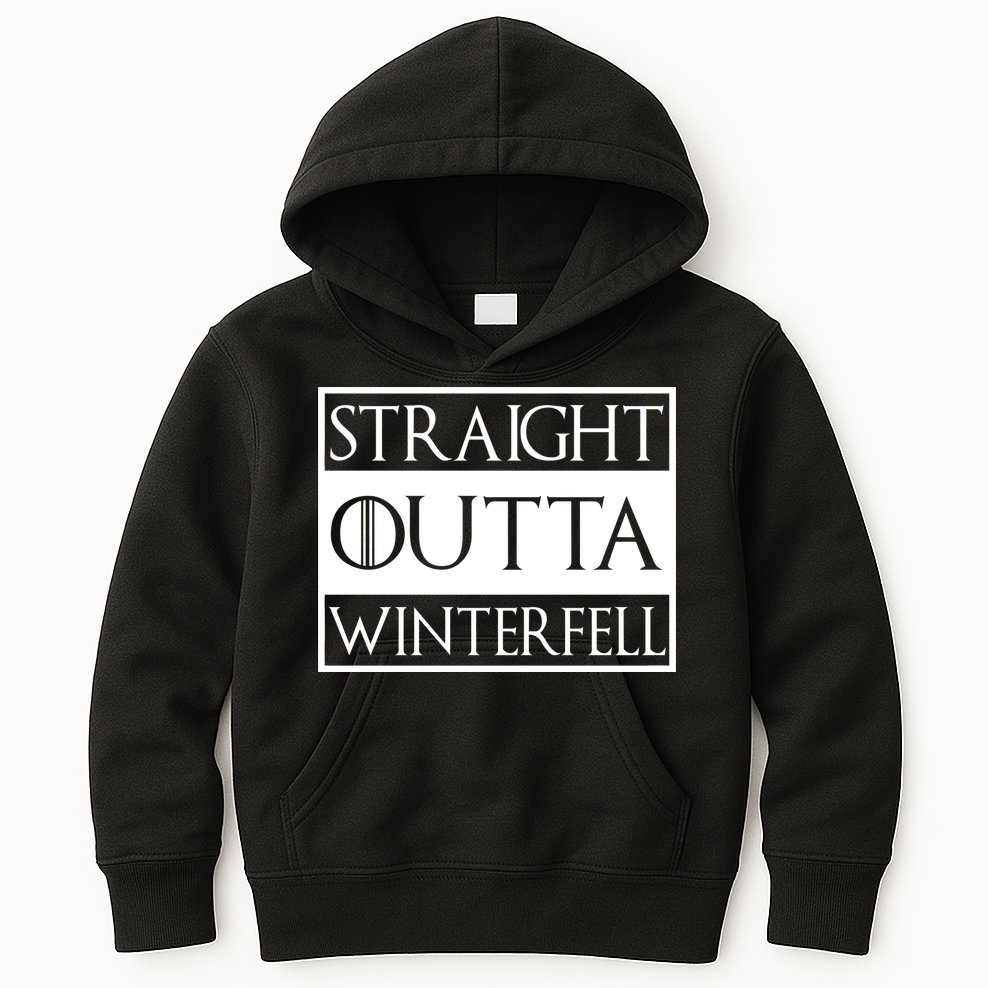 Straight Outta Winterfell Kids Hoodie