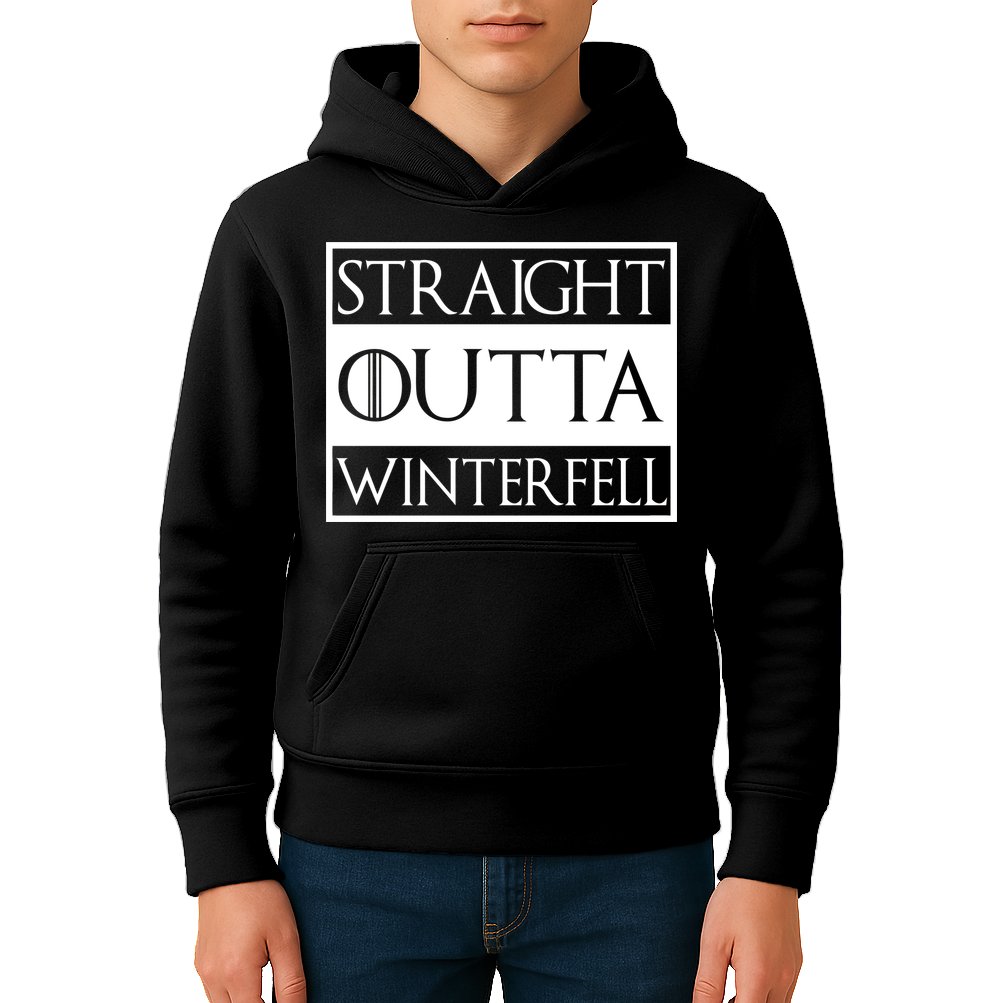 Straight Outta Winterfell Kids Hoodie