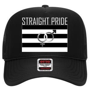 Straight Pride High Crown Mesh Back Trucker Hat