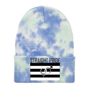 Straight Pride Tie Dye 12in Knit Beanie