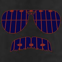 Strange Cargo Football Ditka Glasses And Stache 7 Panel Mesh Trucker Snapback Hat