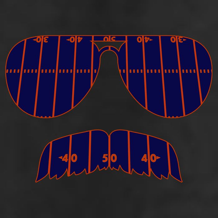 Strange Cargo Football Ditka Glasses And Stache 7 Panel Mesh Trucker Snapback Hat