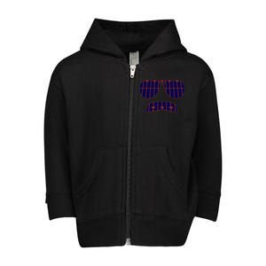 Strange Cargo Football Ditka Glasses And Stache Toddler Zip Fleece Hoodie