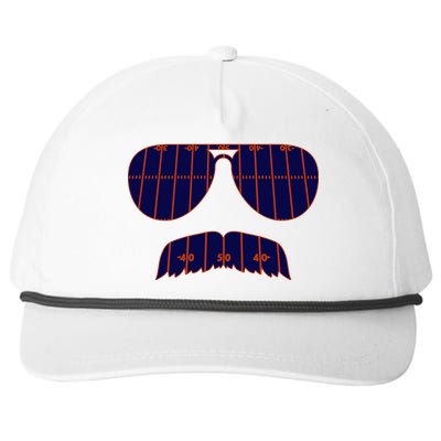 Strange Cargo Football Ditka Glasses And Stache Snapback Five-Panel Rope Hat