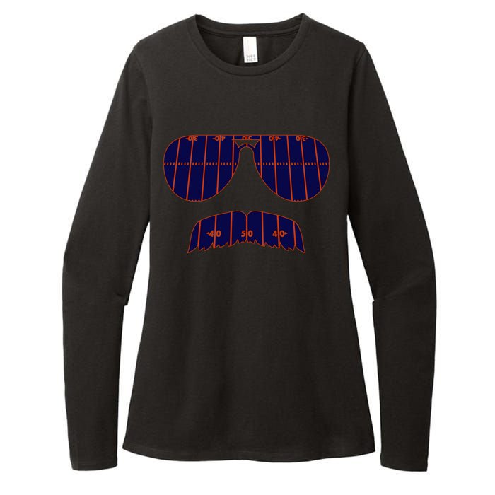 Strange Cargo Football Ditka Glasses And Stache Womens CVC Long Sleeve Shirt