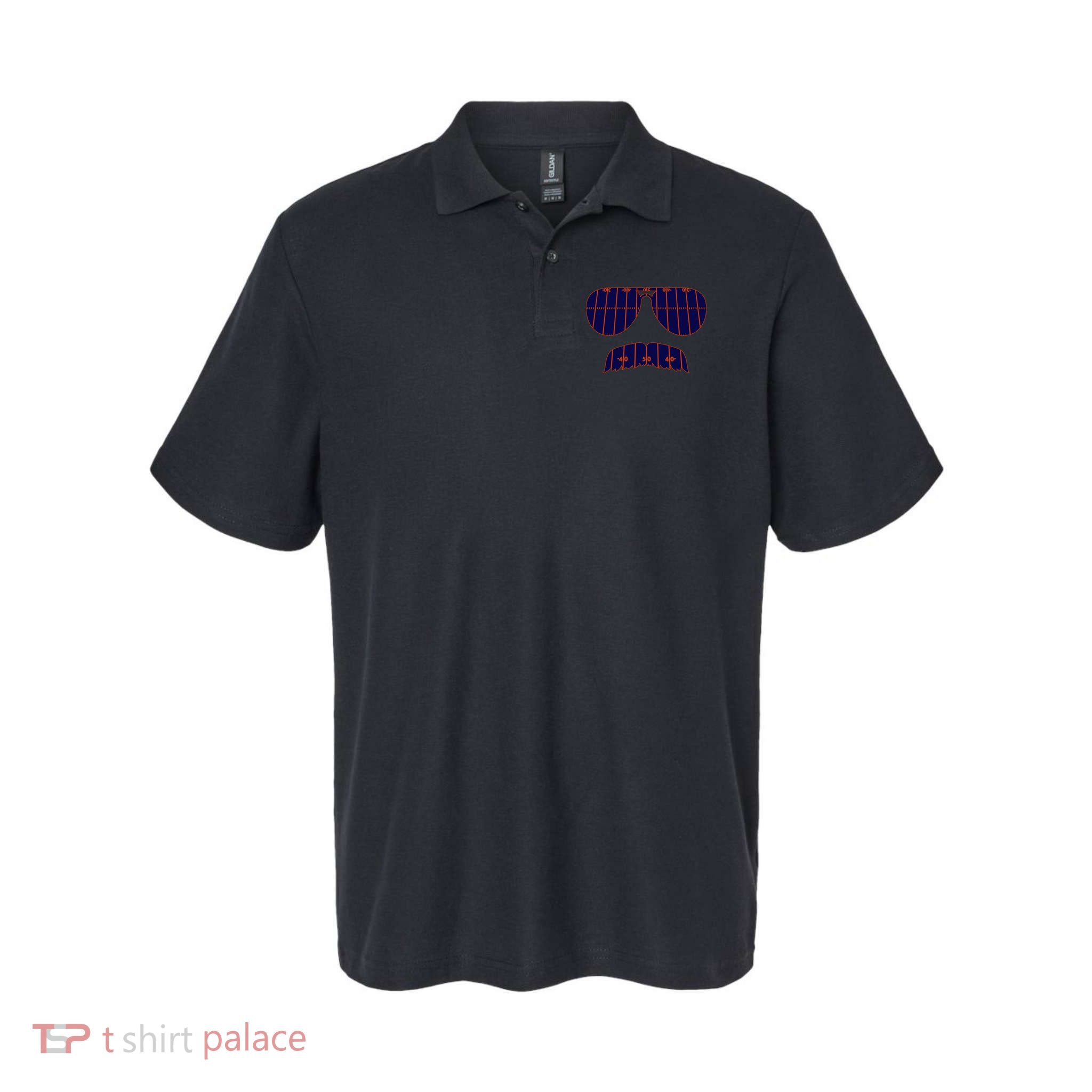 Strange Cargo Football Ditka Glasses And Stache Polo