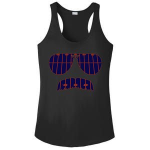 Strange Cargo Football Ditka Glasses And Stache Ladies PosiCharge Competitor Racerback Tank