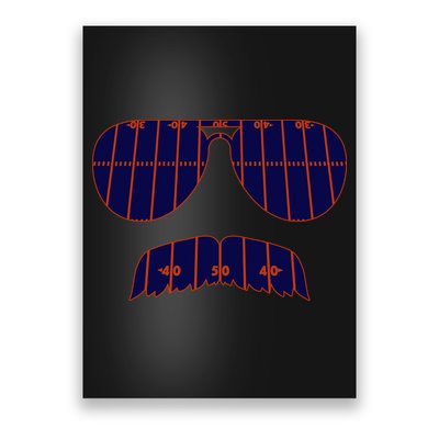 Strange Cargo Football Ditka Glasses And Stache Poster