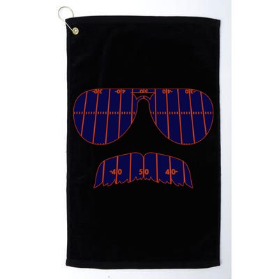 Strange Cargo Football Ditka Glasses And Stache Golf Towel