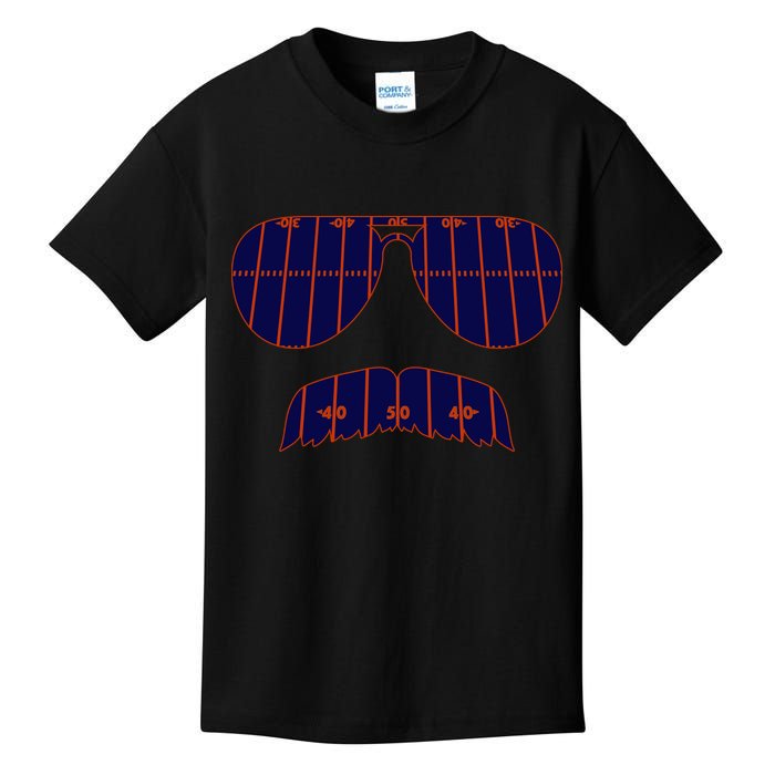 Strange Cargo Football Ditka Glasses And Stache Kids T-Shirt