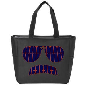 Strange Cargo Football Ditka Glasses And Stache Zip Tote Bag