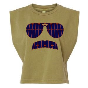 Strange Cargo Football Ditka Glasses And Stache Garment-Dyed Women's Muscle Tee