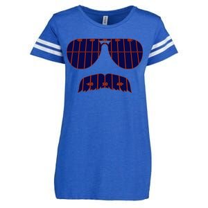 Strange Cargo Football Ditka Glasses And Stache Enza Ladies Jersey Football T-Shirt