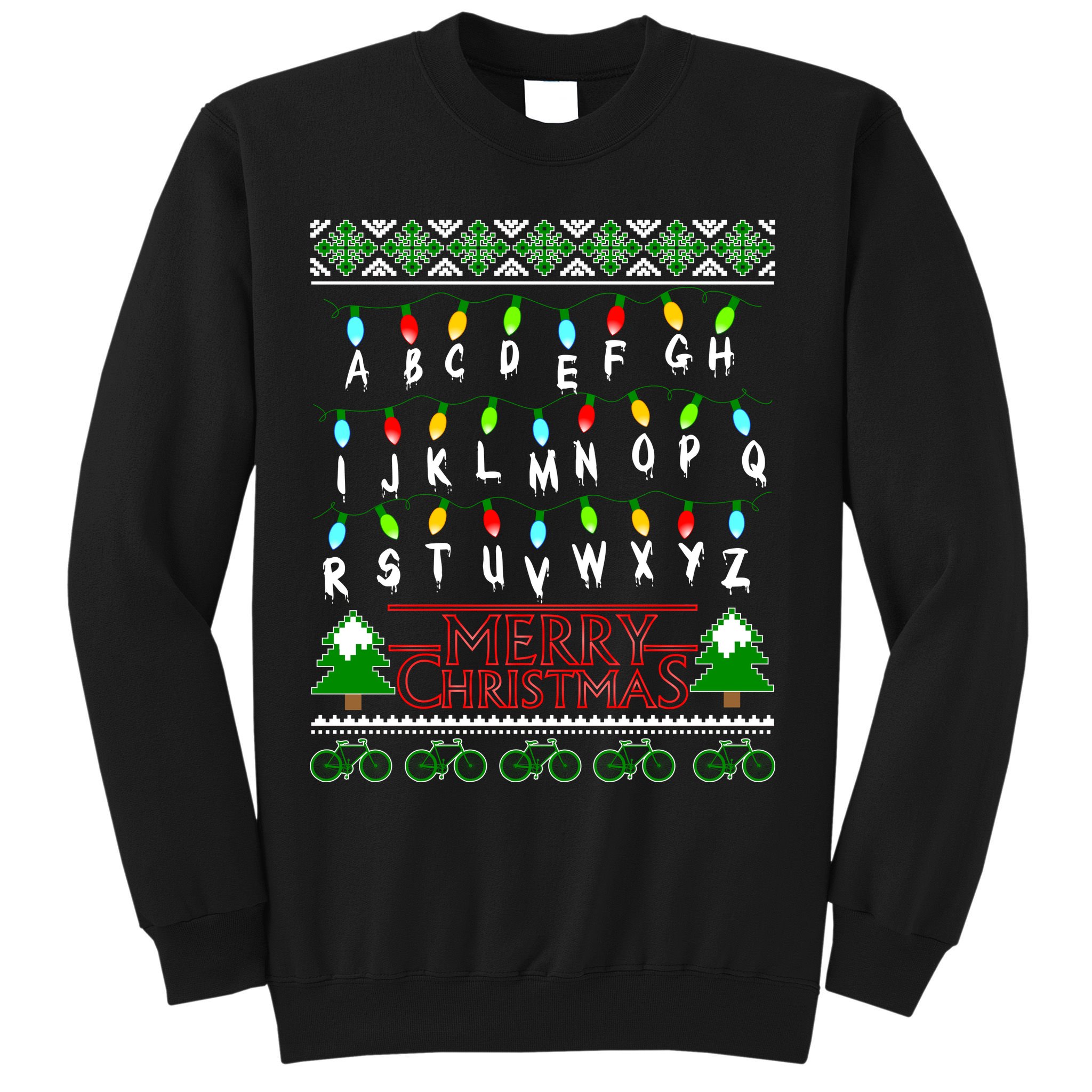 Strange Christmas Lights Alphabet Ugly Christmas Sweater Design Sweatshirt