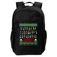 Strange Christmas Lights Alphabet Ugly Christmas Sweater Design Backpack