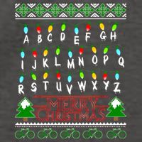 Strange Christmas Lights Alphabet Ugly Christmas Sweater Design Vector Backpack
