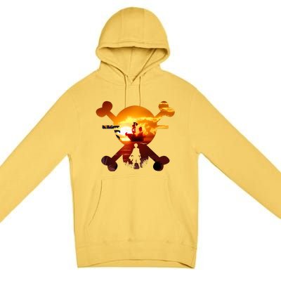 Straw Hat Prate Crew Crossbones Premium Pullover Hoodie