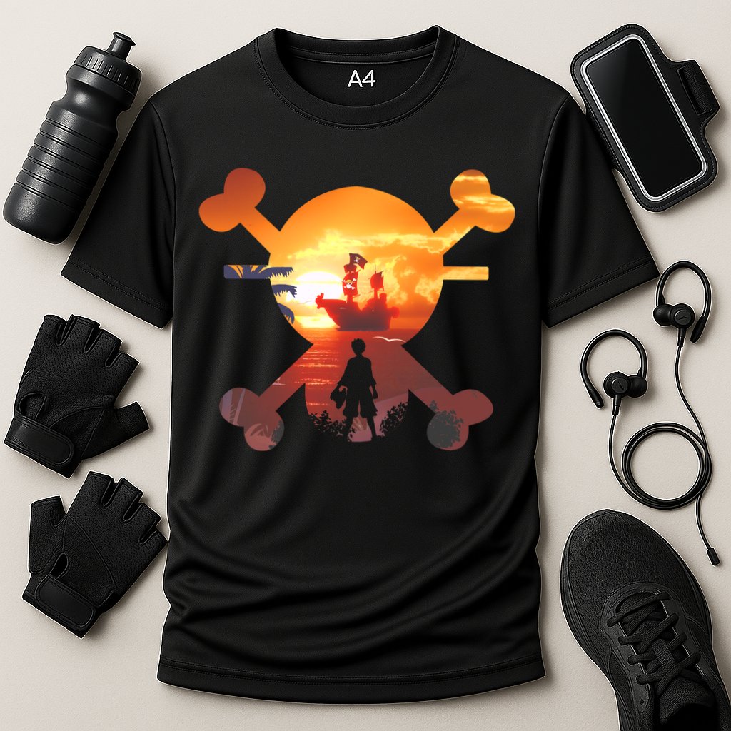 Straw Hat Prate Crew Crossbones Performance Shirt