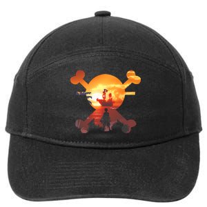 Straw Hat Prate Crew Crossbones 7-Panel Snapback Hat