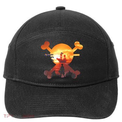 Straw Hat Prate Crew Crossbones 7-Panel Snapback Hat