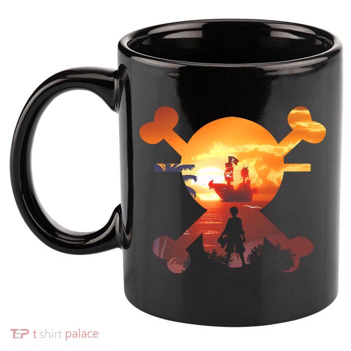 Straw Hat Prate Crew Crossbones 11oz C Handle Ceramic Mug