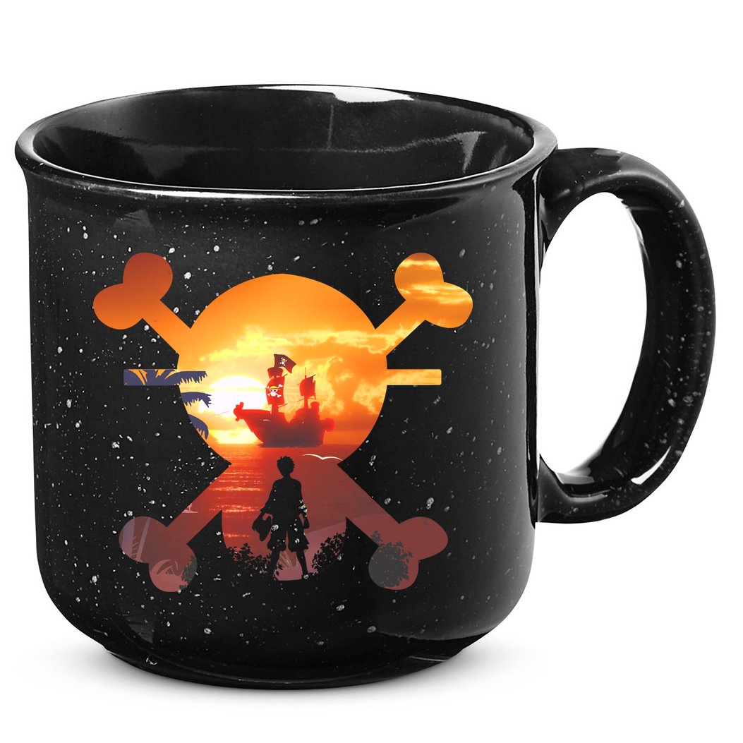 Straw Hat Prate Crew Crossbones 15oz Campfire Ceramic Mug